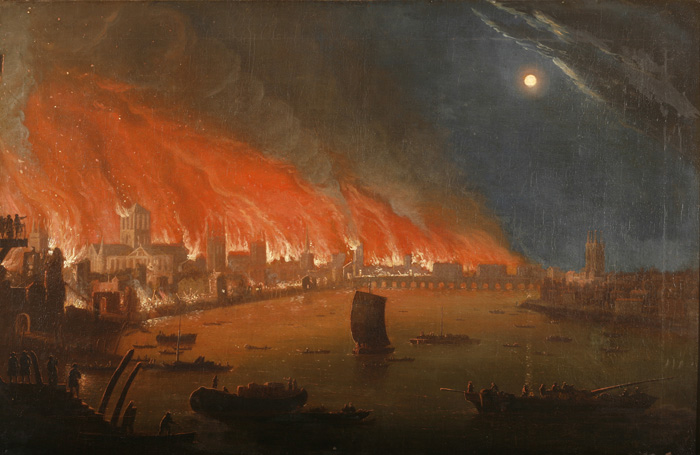 Great fire of London painting 