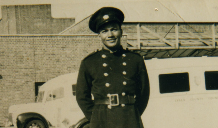 Historical image of firefighter Frank Bailey