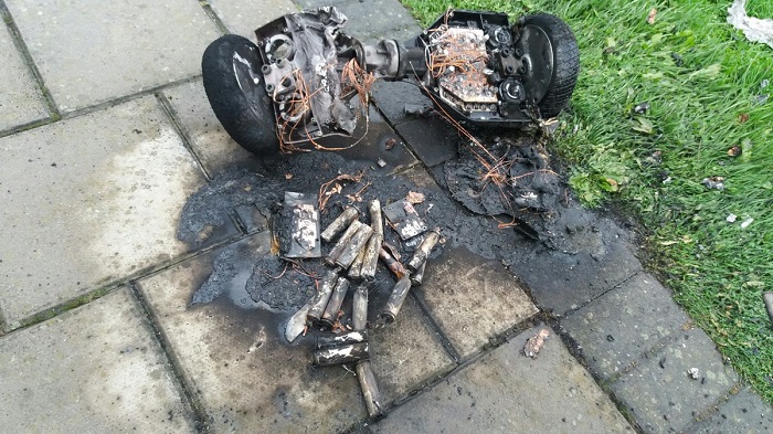 Burnt hoverboard 