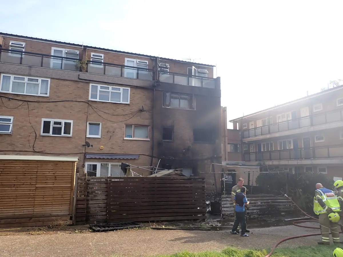 A badly burnt home after an ebike fire in Penge