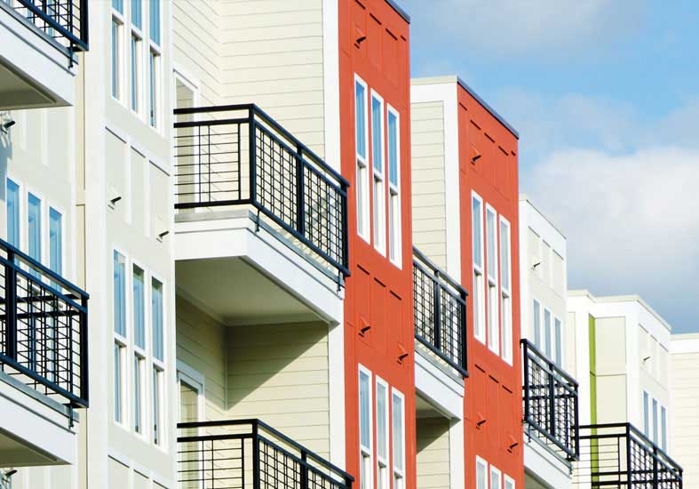 Flats with a balcony 