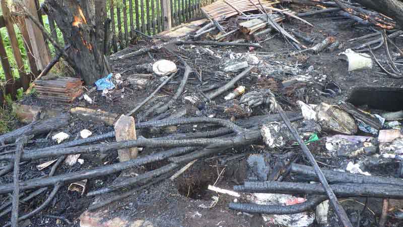 Shed fire 