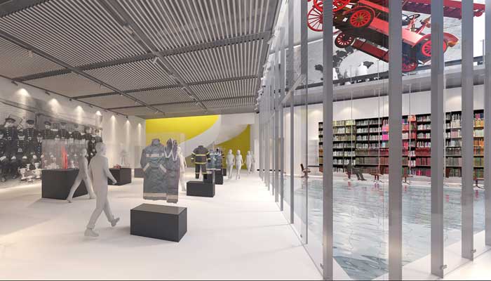 Architect's impression of new London Fire Brigade Museum