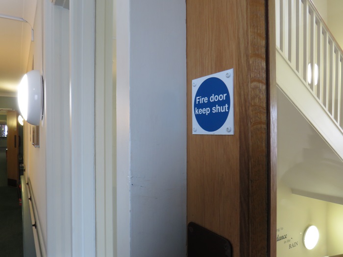 Fire door in care home