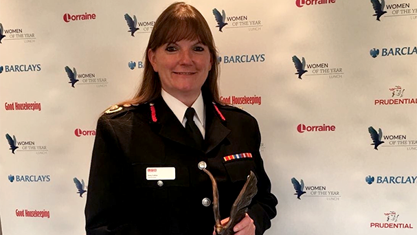 Dany Cotton at the Women of the Year Awards, having won an award