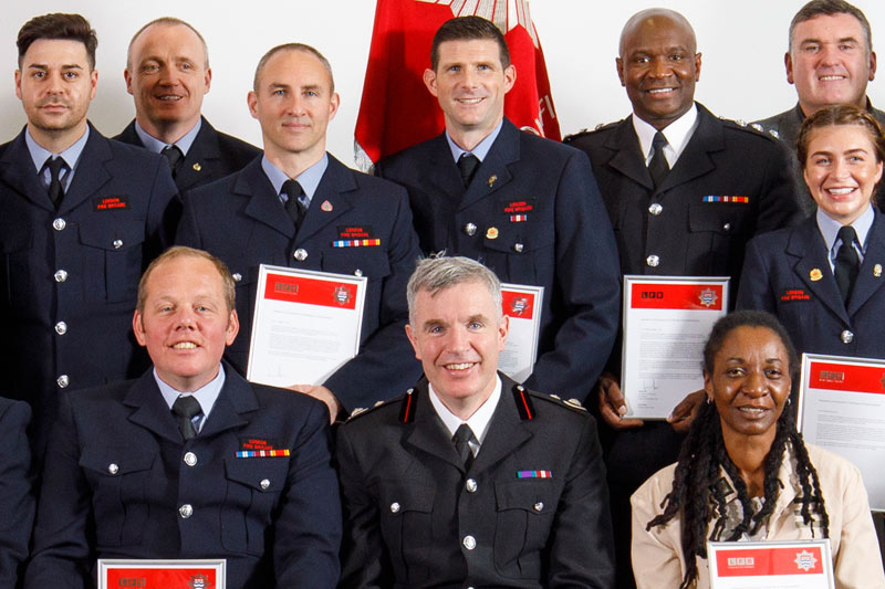 Andy Roe and award recipients