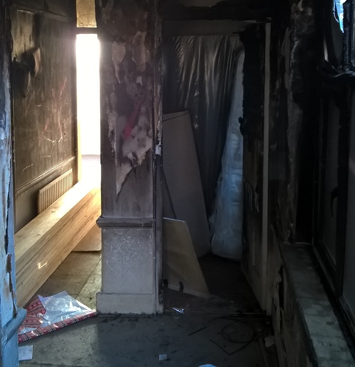 Fire damaged flat