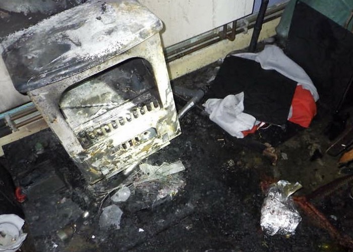 Burnt portable heater