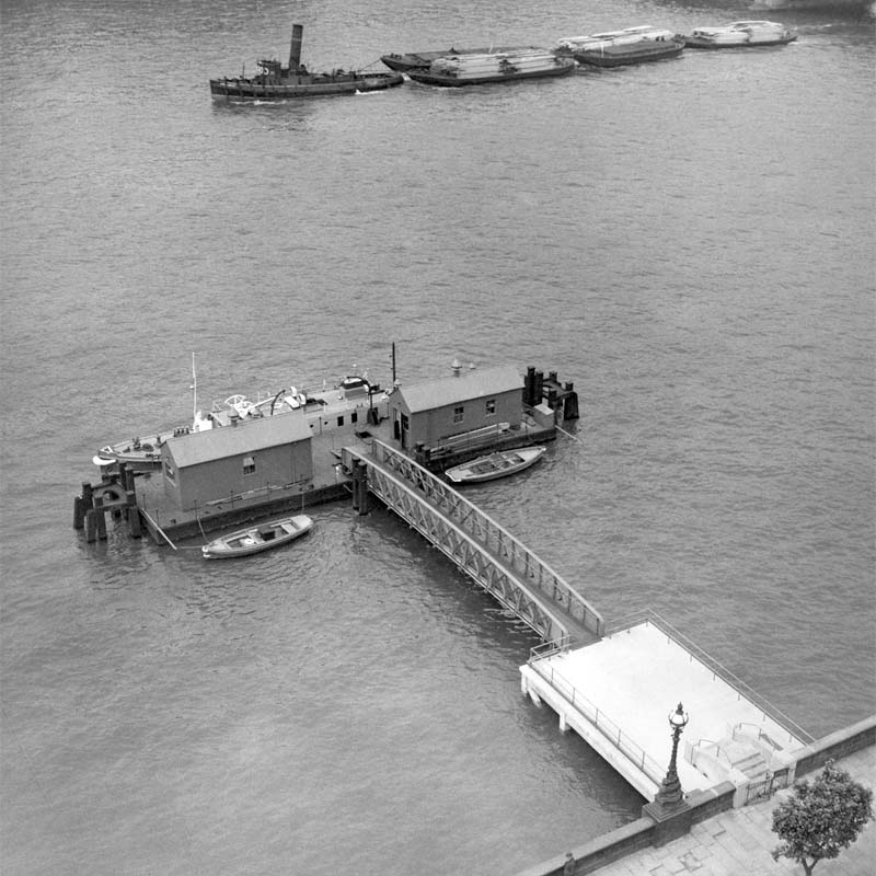 A photo of Lambeth River Station taken from the roof of the old LFB HQ
