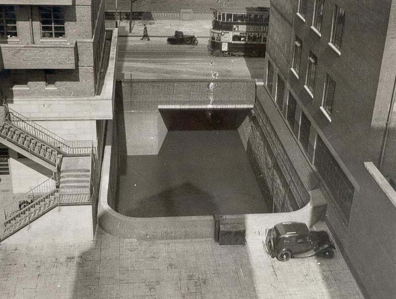 An image of the proposed drydock at Lambeth HQ in the 1930s