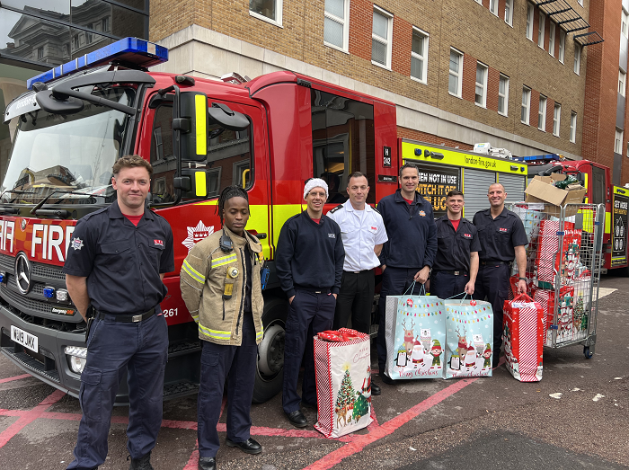 London Fire Brigade Spreads Festive Joy in Local Communities