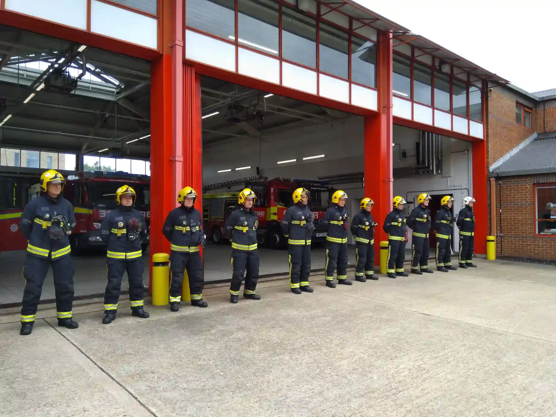 Wimbledon crews standing at parade